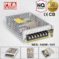 NES-100-15 CE approved 100w15v7a high performance switching power supply( NES series meanwell power supply )